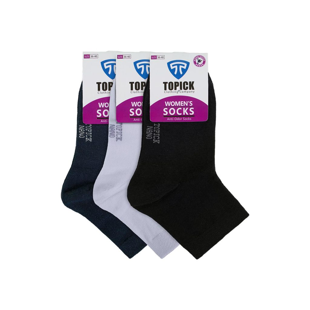 جوراب نانو و ضدبو زنانه نیم ساق تاپیک