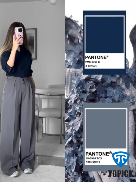 رنگ طوسی با چه رنگی ست میشه؟ مکمل رنگ طوسی در لباس زنانه 17