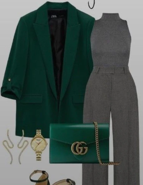 رنگ طوسی با چه رنگی ست میشه؟ مکمل رنگ طوسی در لباس زنانه 21