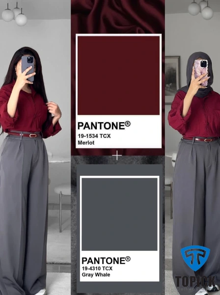 رنگ طوسی با چه رنگی ست میشه؟ مکمل رنگ طوسی در لباس زنانه 14