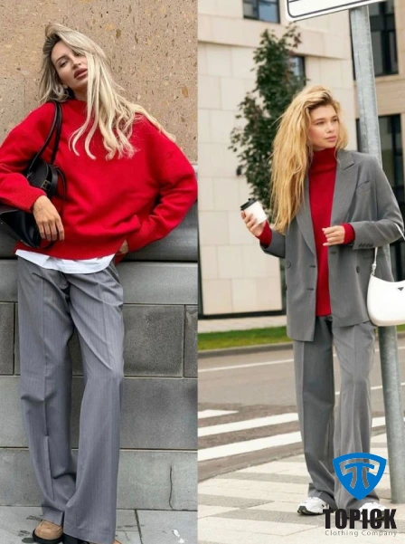 رنگ طوسی با چه رنگی ست میشه؟ مکمل رنگ طوسی در لباس زنانه 13