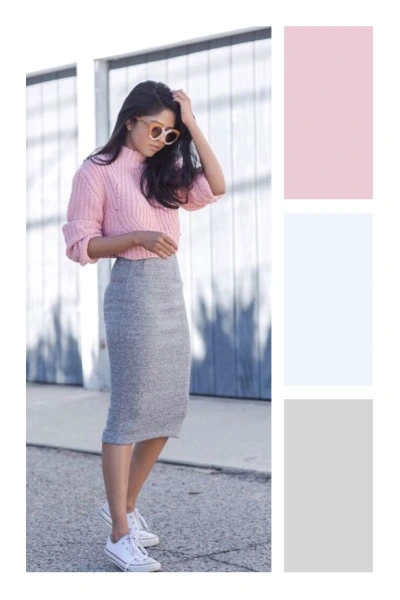 رنگ طوسی با چه رنگی ست میشه؟ مکمل رنگ طوسی در لباس زنانه 4