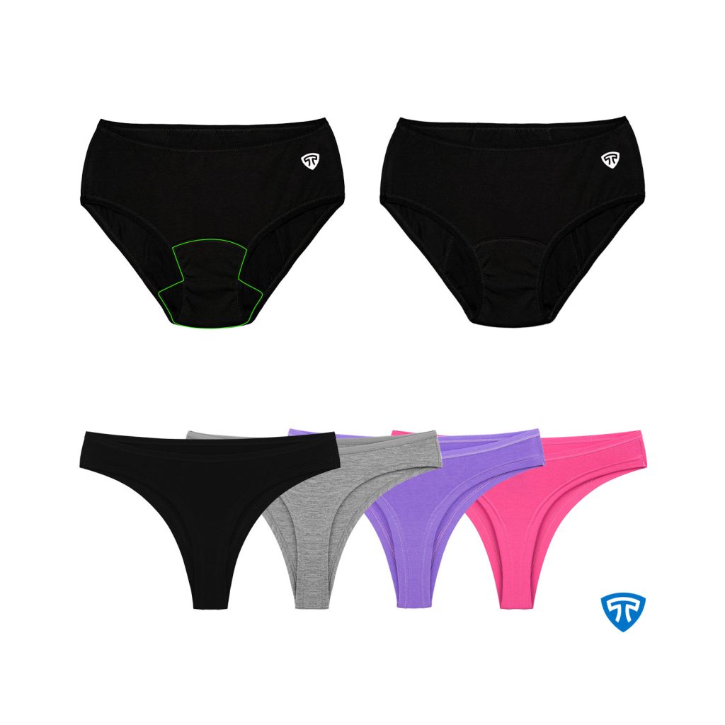 پکیج ویژه شورت پد پریودی قاعدگی و شورت نیم پد و شورت ضدحساسیت ضد قارچ ضد باکتری روزانه تاپیک