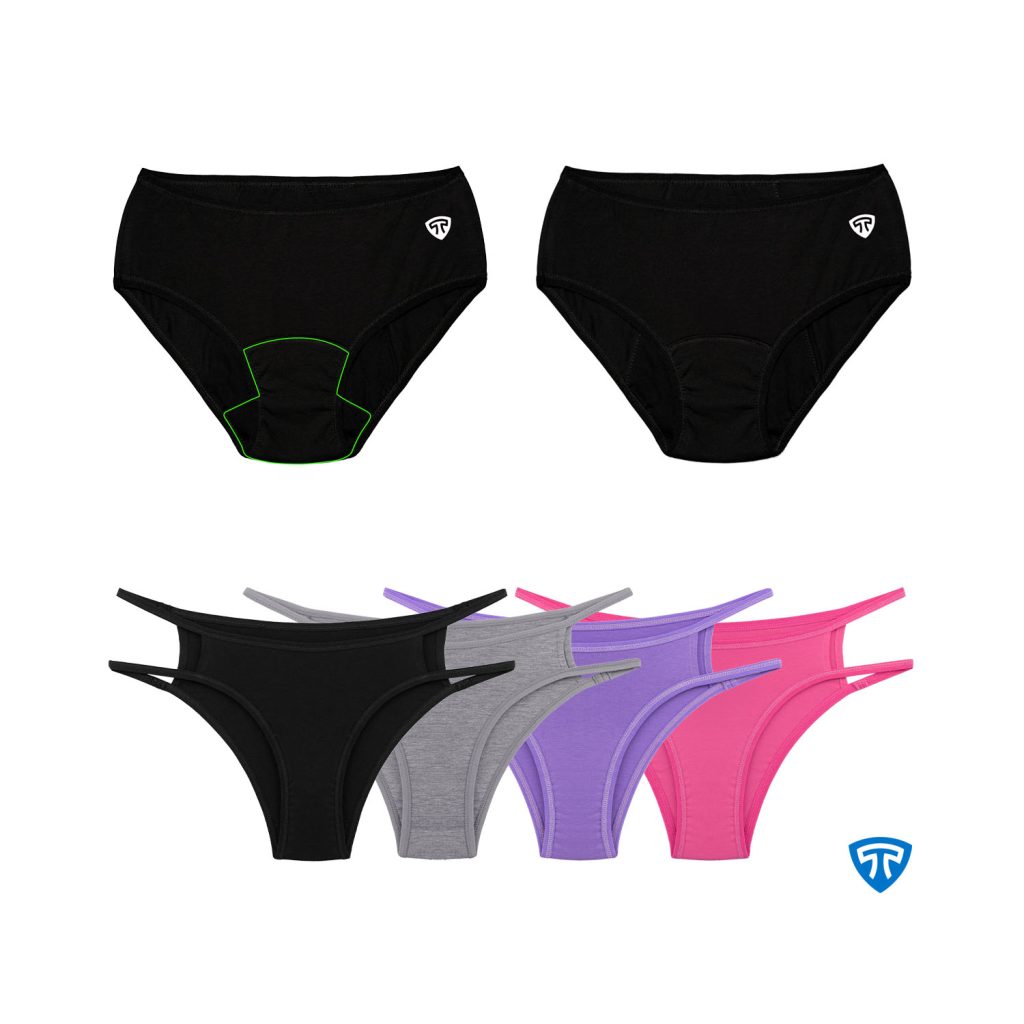 پکیج ویژه شورت پد پریودی قاعدگی و شورت نیم پد و شورت ضدحساسیت ضد قارچ ضد باکتری روزانه تاپیک