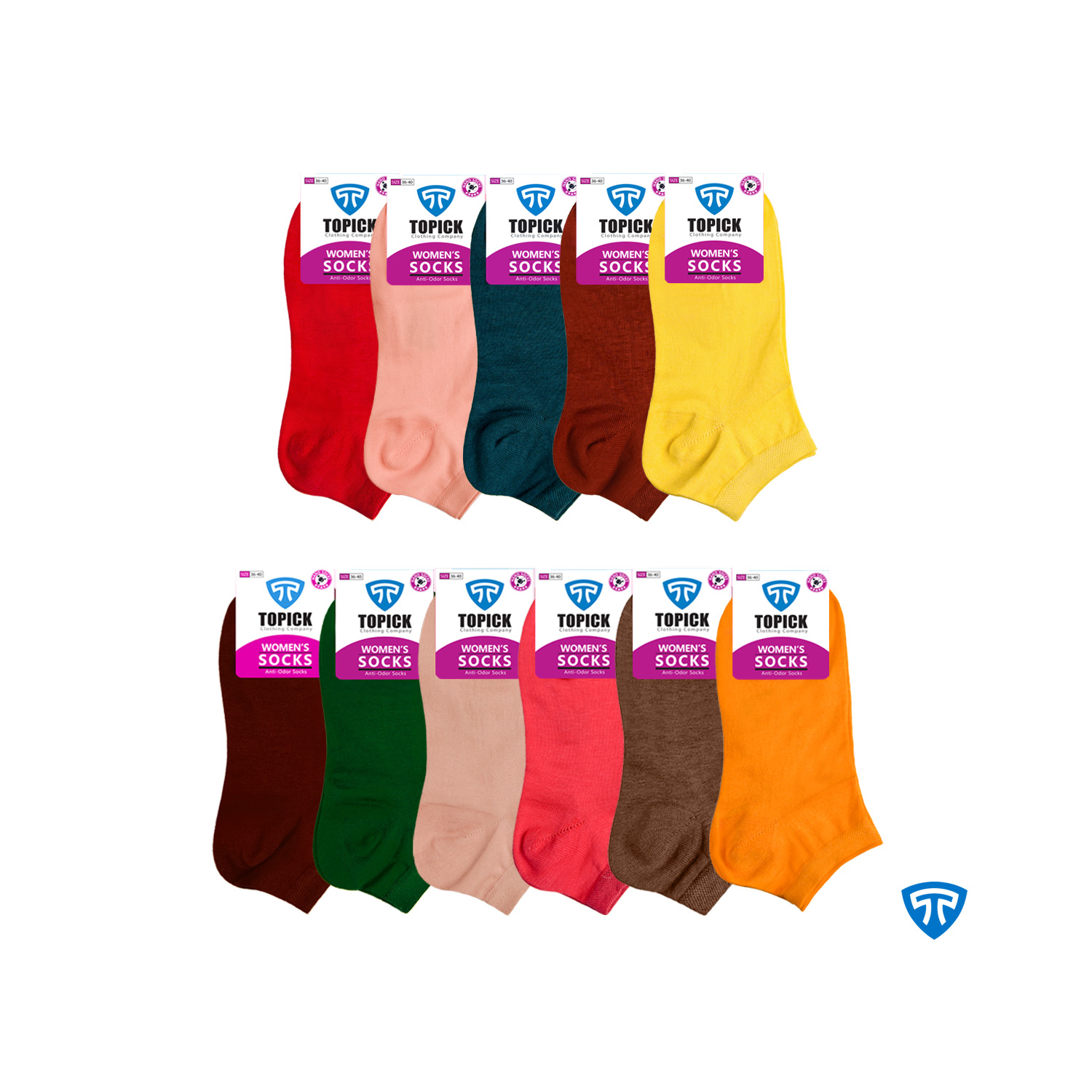 جوراب ضد بو نانو آنتی باکتریال نخ پنبه تاپیک مردانه و زنانه