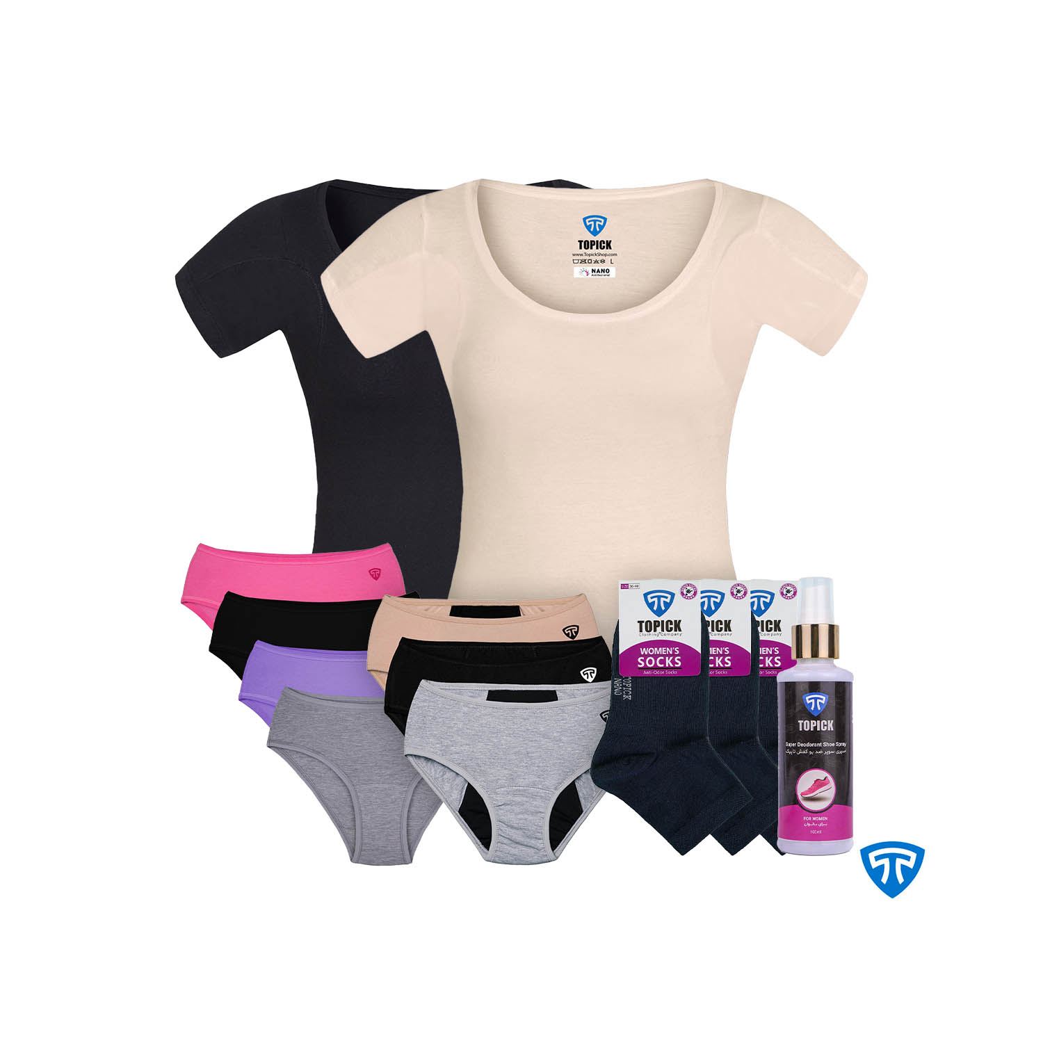 پکیج زنانه کاربردی ضد تعریق ضد بو