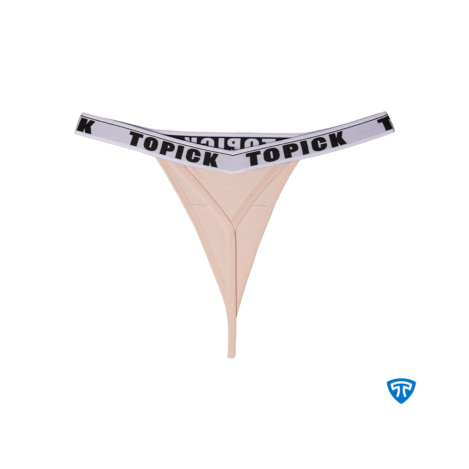 شورت لامبادا پشت تکه دار کرم - Image 4