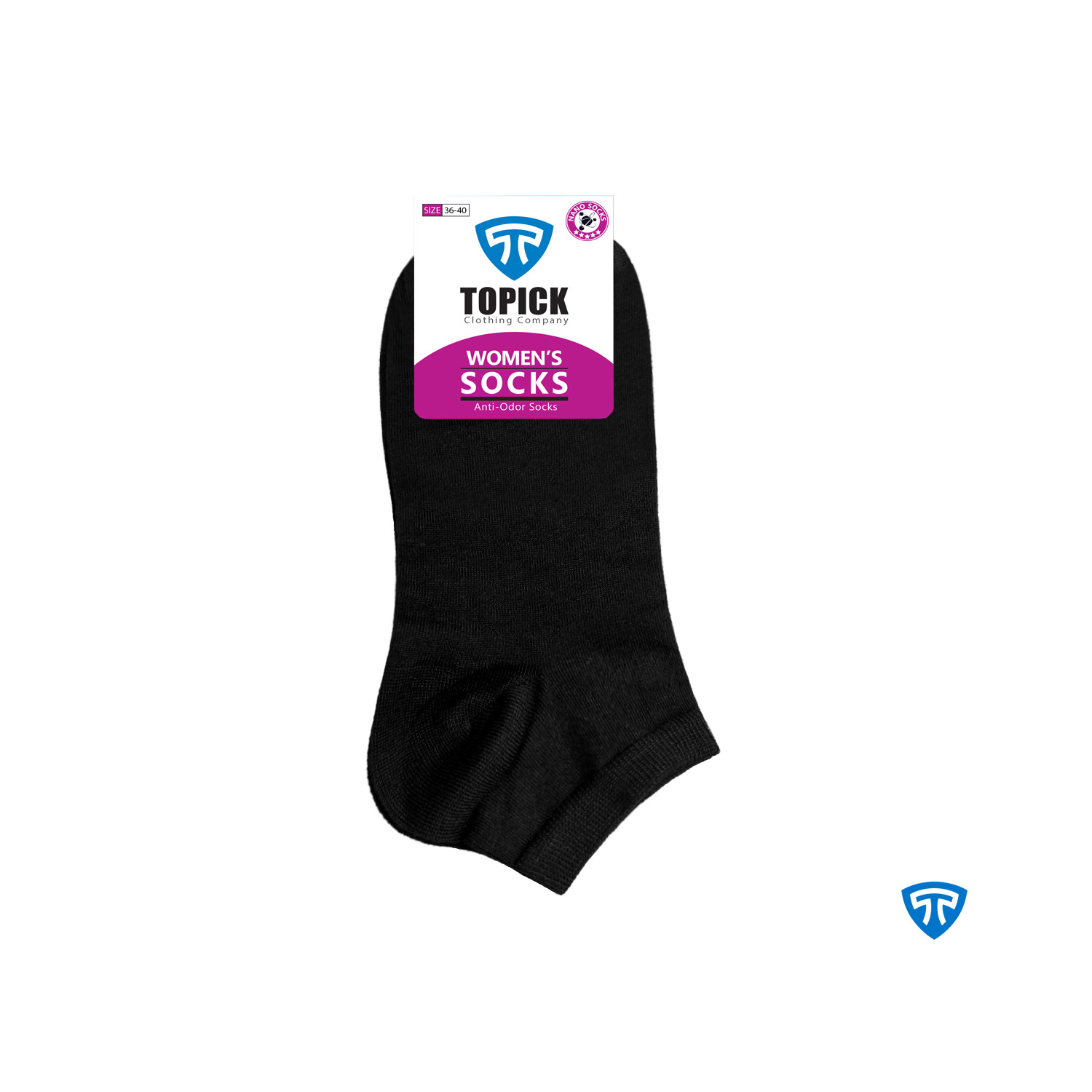 جوراب ضد بو نانو آنتی باکتریال نخ پنبه تاپیک مردانه و زنانه