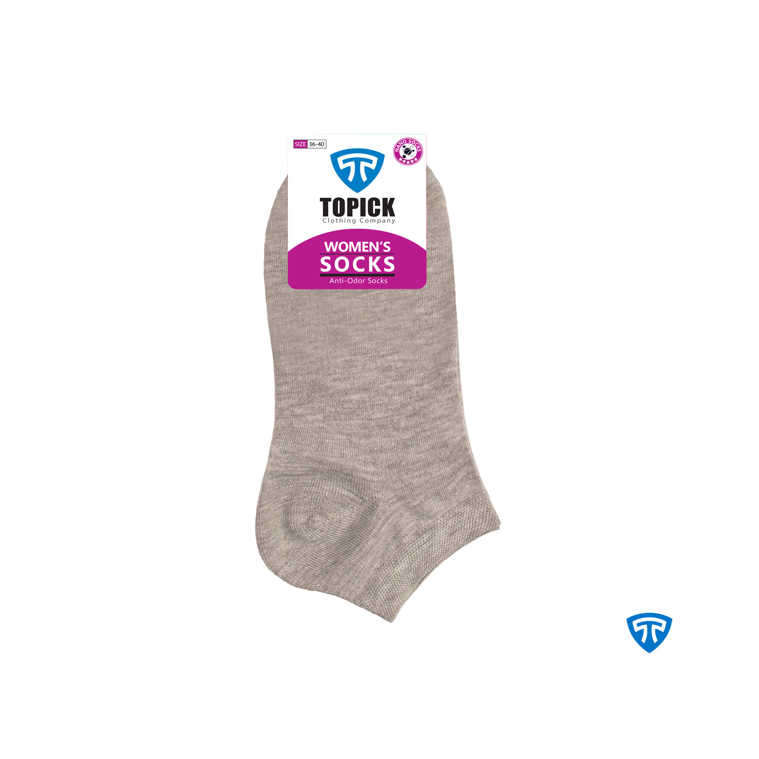 جوراب ضد بو نانو آنتی باکتریال نخ پنبه تاپیک مردانه و زنانه