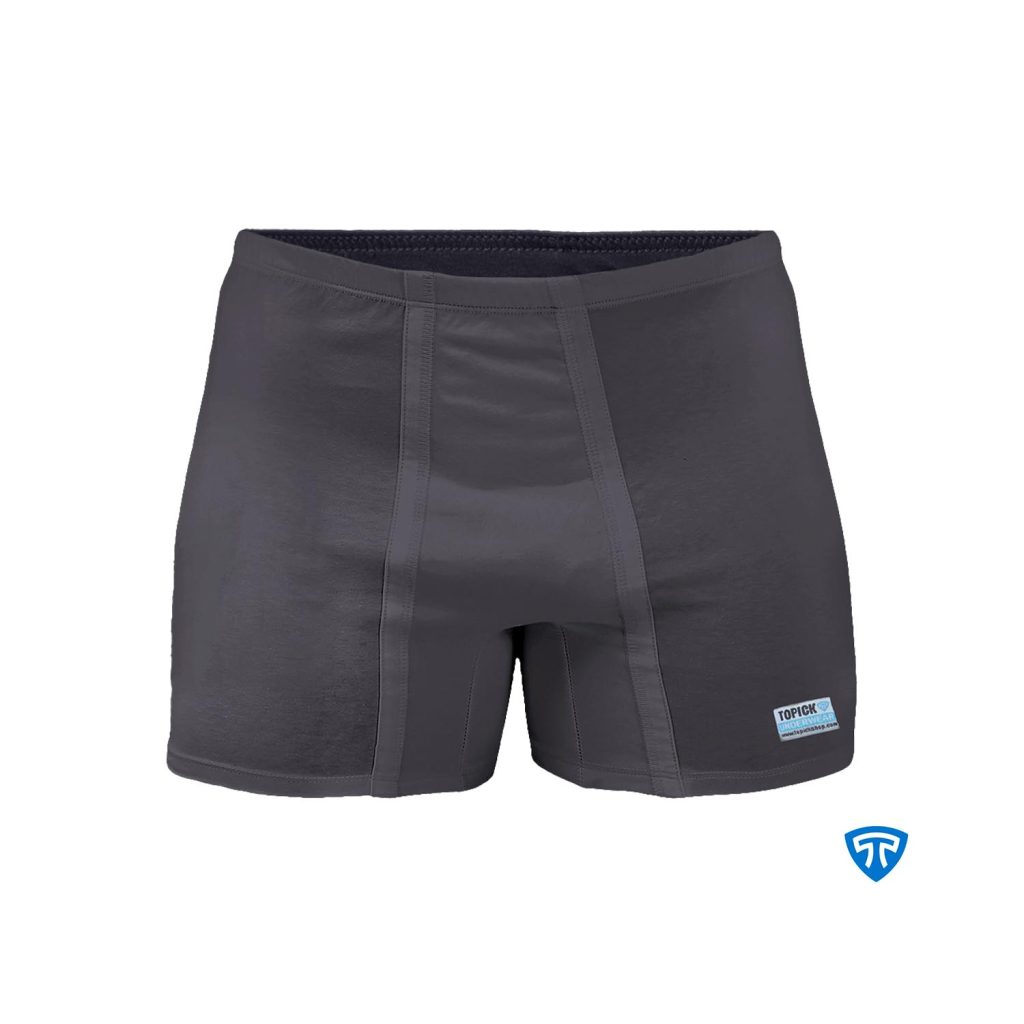 شورت پادار پنبه کش لیفه ای تک عددی زغالی