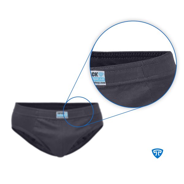 شورت اسلیپ پنبه کش لیفه ای تک عددی زغالی