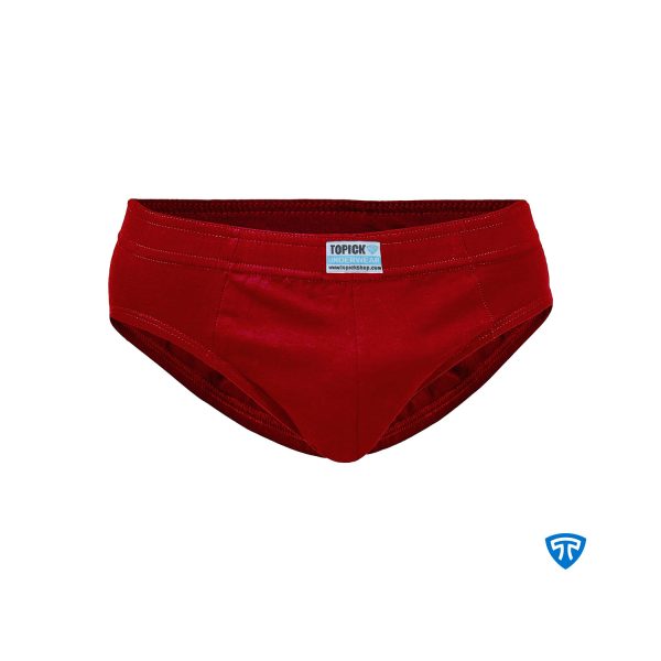 شورت اسلیپ پنبه کش لیفه ای تک عددی زرشکی