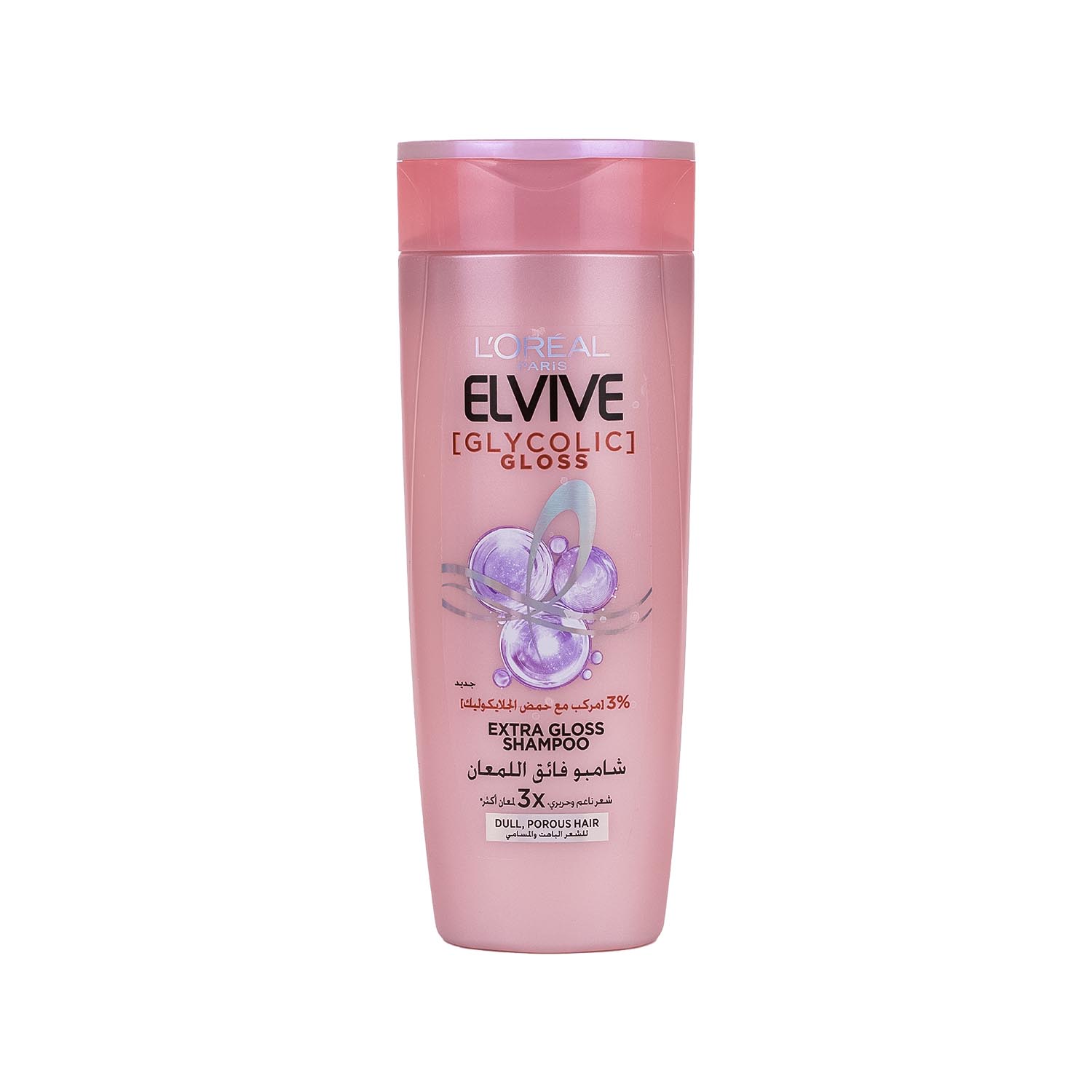 خرید ست شامپو لورآل السیو Glycolic Gloss حاوی اسید گلیکولیک؛ افزایش درخشندگی، ترمیم موهای کدر و متخلخل، پک اقتصادی 800 میلیلیتر. ست دوتایی شامپو لورآل Elvive Glycolic Gloss
