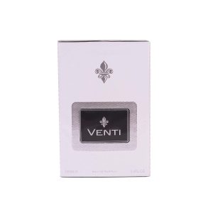 عطر VENTI ادو پرفیوم ۱۰۰ میل با رایحه‌ای متعادل، شیک و یونی‌سکس. مناسب استفاده روزانه، محل کار و هدیه. طراحی لوکس و مینیمال.