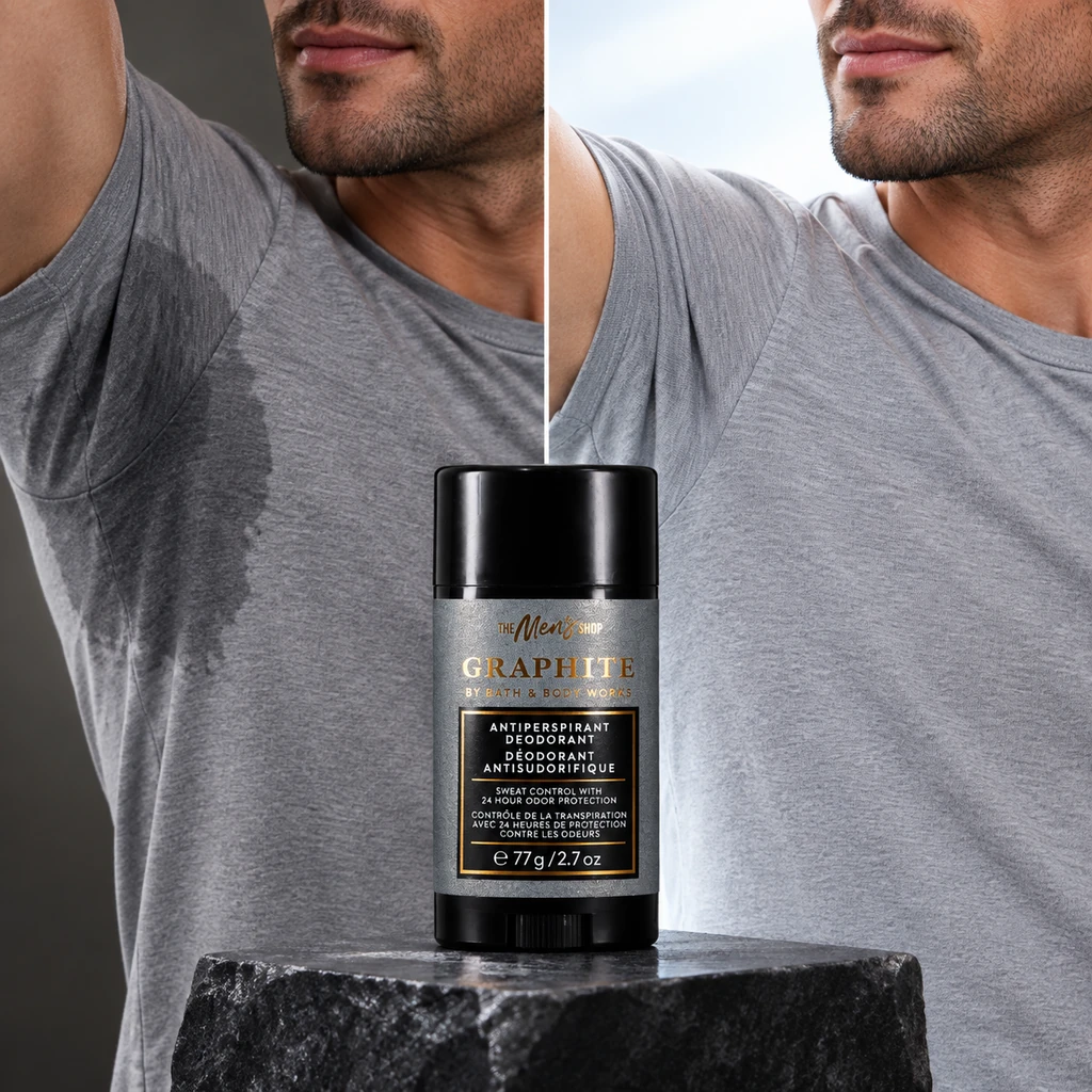 استیک مردانه ضدتعریق و دئودورانت بث اند بادی ورکز مدل گرافیت (bath and body)