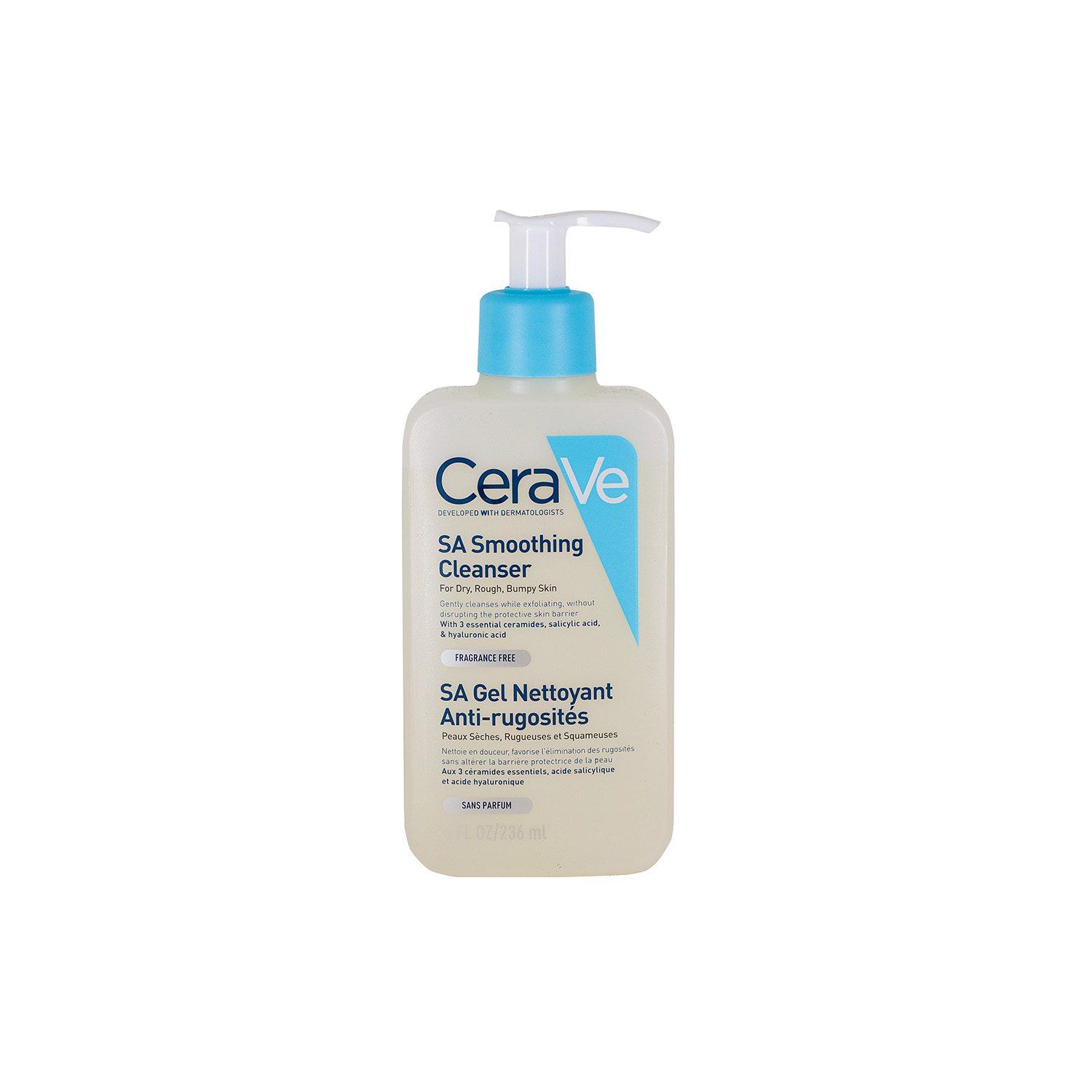 شوینده SA Smoothing سراوی (CeraVe) مخصوص پوست زبر و ناهموار ۲۳۶ میل