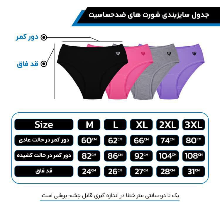 شورت زنانه ضدحساسیت مودال تاپیک بدون خارش و سوزش 95% نخ پنبه 5% لاکرا جلوگیری از تحریک پوستی کاهش حساسیتهای پوستی