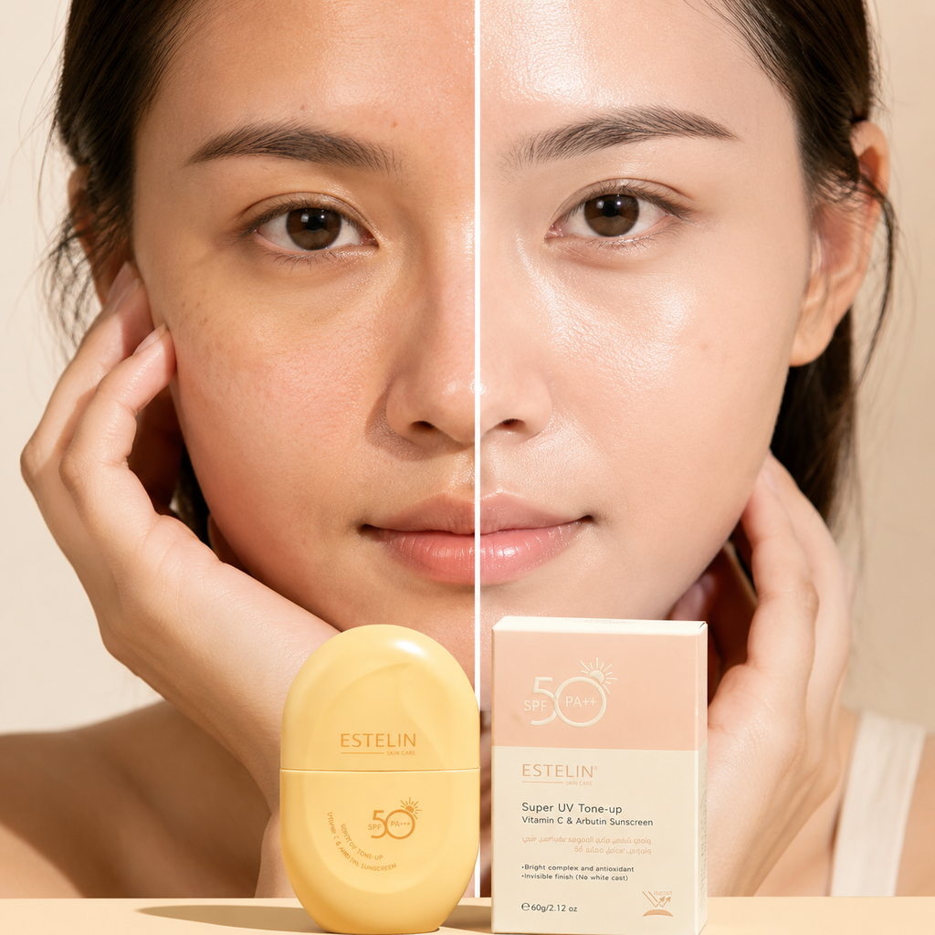 کرم ضدآفتاب استلین مدل Super UV Tone-up با ویتامین C و آربوتین
