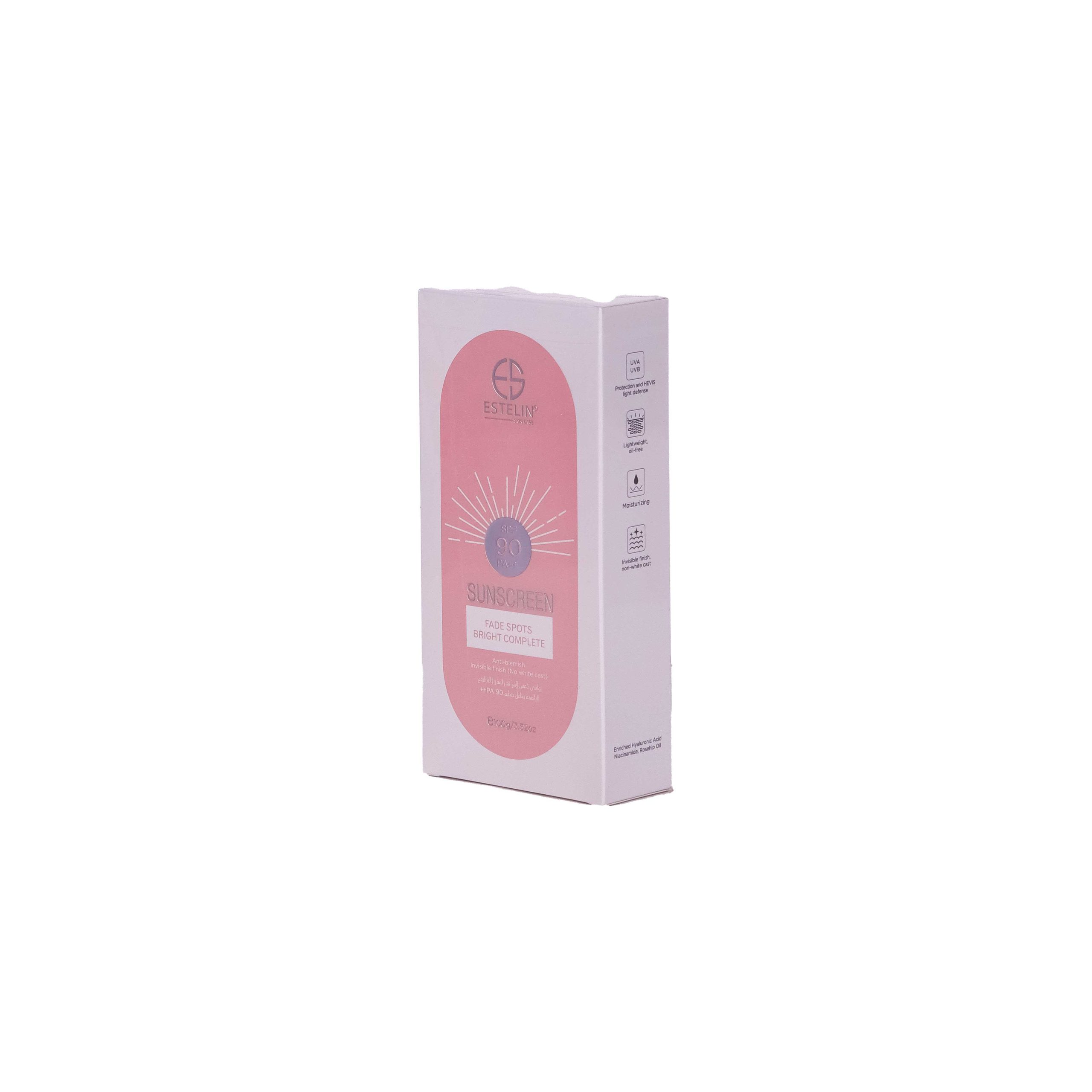 خرید کرم ضد آفتاب استلین مدل Fade Spots Bright Complete با SPF 90 و PA++؛ ضد لک، روشنکننده، سبک، بدون رد سفید و مناسب استفاده روزانه.