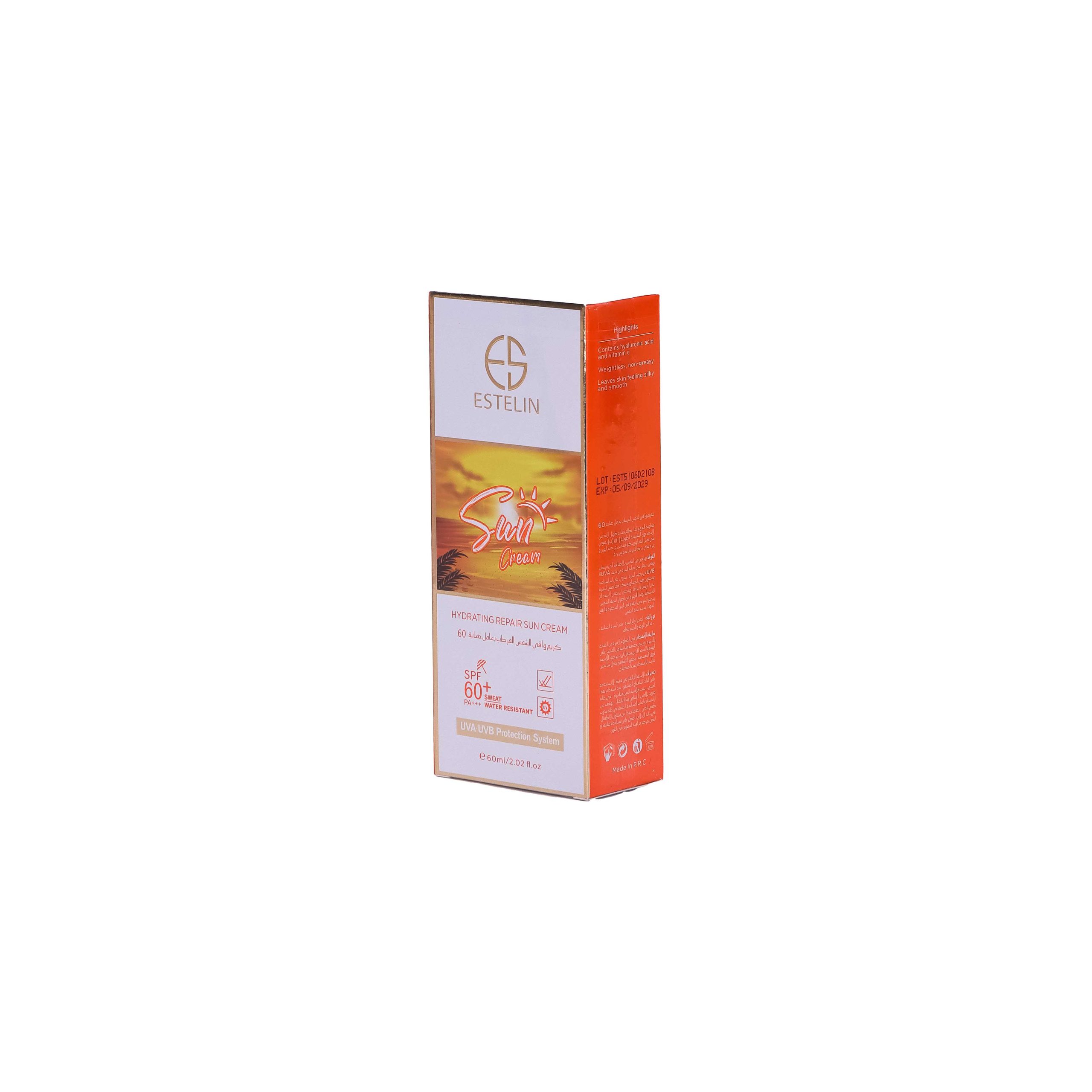 کرم ضد آفتاب استلین مدل آبرسان و ترمیمکننده SPF 60 PA+++