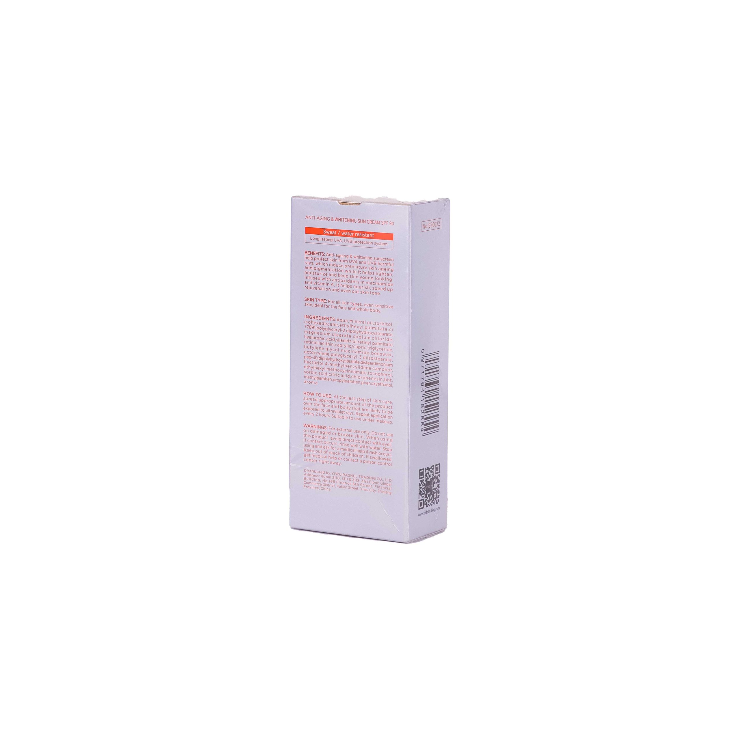 کرم ضد آفتاب استلین مدل ضد پیری و روشنکننده SPF 90 حجم 60 میلیلیتر