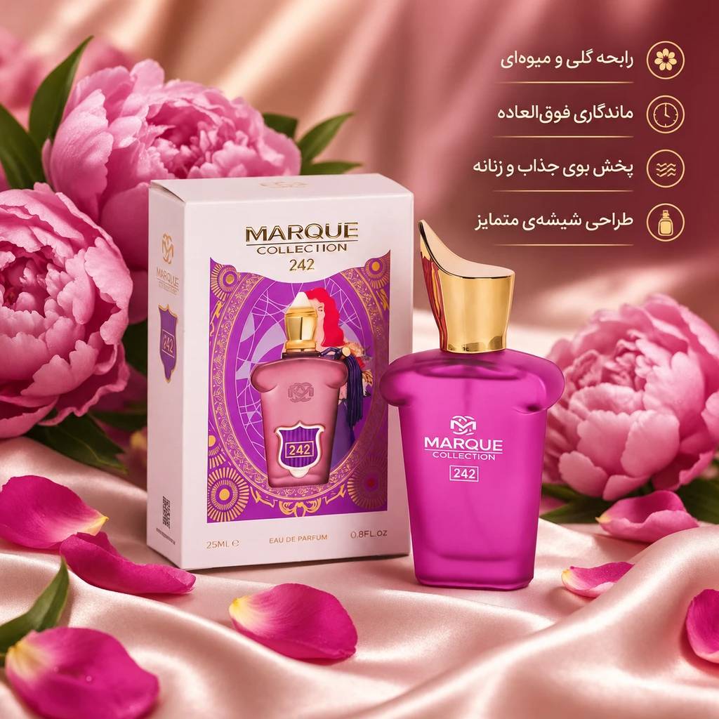 عطر جیبی زنانه مارکویی کالکشن مدل کازاموراتی لا توسکا کد 242 Casamorati La Tosca