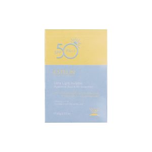 خرید ضدآفتاب بی‌رنگ استلین مدل Ultra Light Invisible با SPF 50 و PA++، حاوی هیالورونیک اسید و ویتامین B5، مناسب استفاده روزانه و زیر آرایش.