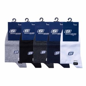 جوراب نیم ساق اسپرت مردانه 5 عددی تاپیک برند SKECHERS